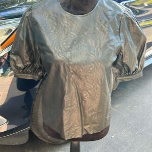 Who what where size small leather blouse